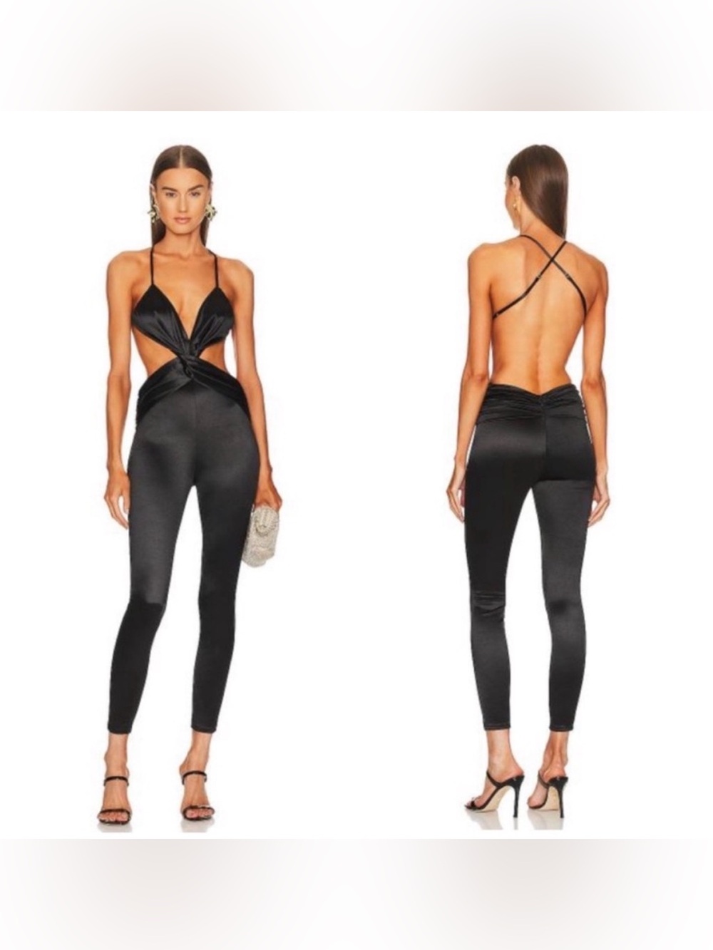 NWT Michael Costello x Revolve Zlata Jumpsuit | Black | Small